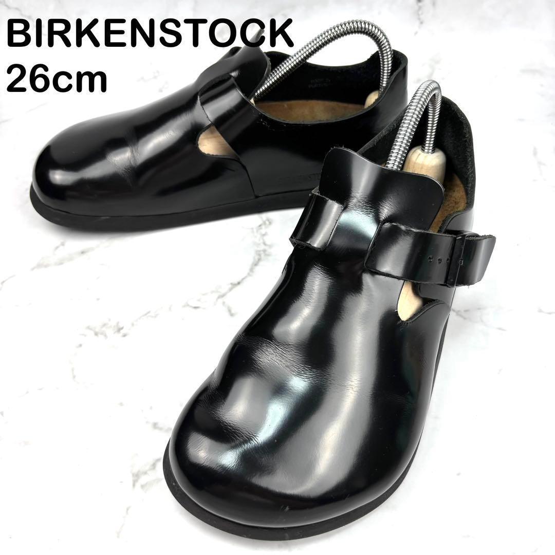 【美品】BIRKENSTOCK ロンドン ブラック サンダル 26 レザー レア