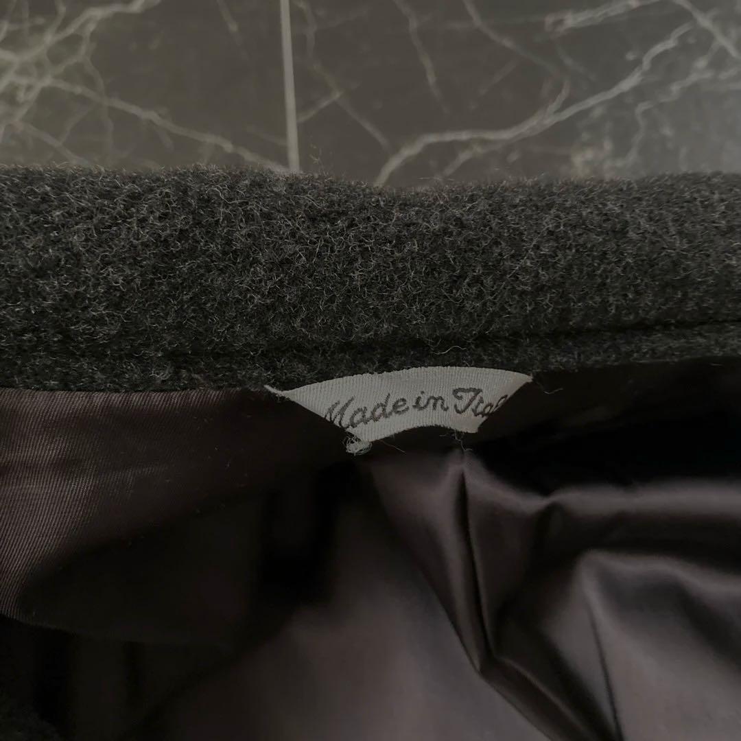 プリズマレイ　イタリア製ロングコート美品　ダークグレー　断捨離中