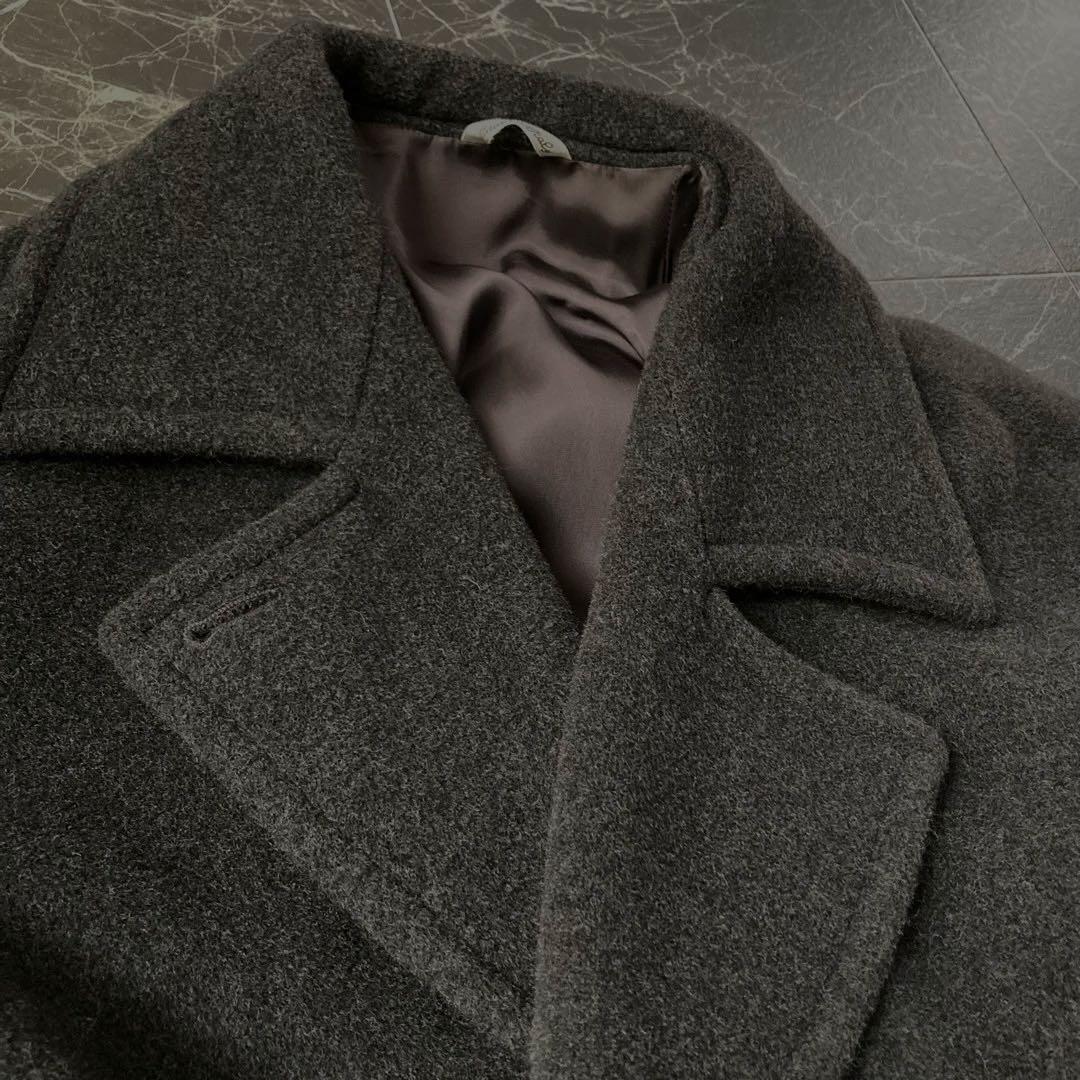 プリズマレイ　イタリア製ロングコート美品　ダークグレー　断捨離中