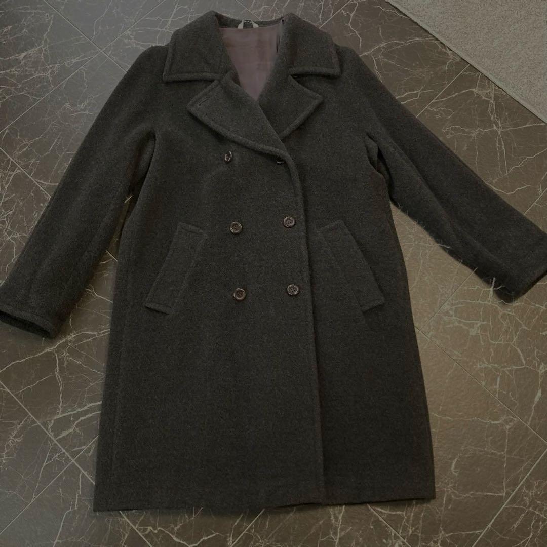 プリズマレイ　イタリア製ロングコート美品　ダークグレー　断捨離中