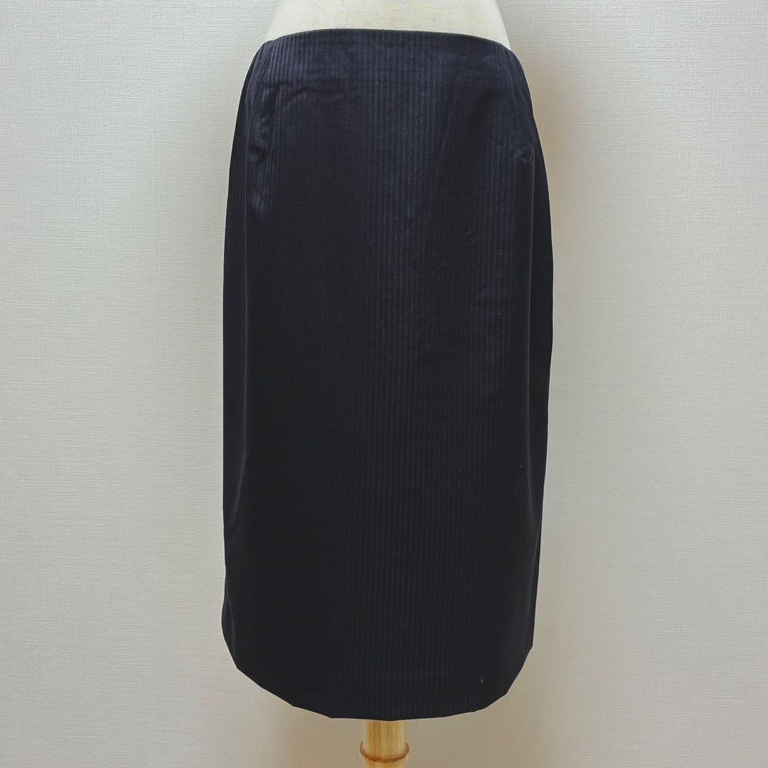 未使用　アンタイトル　スカートスーツ　シャドーストライプ　Jクオリティ　ウール