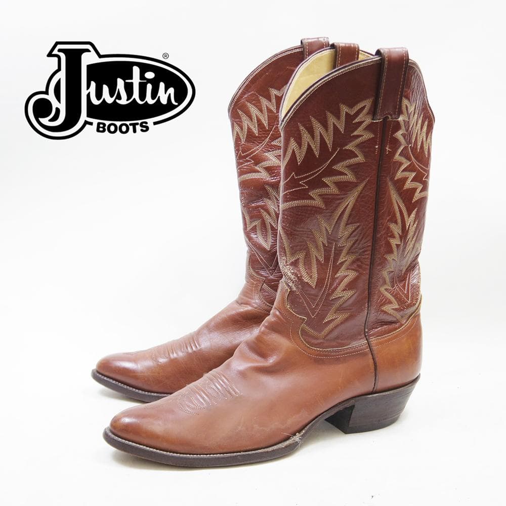 30cm Justin ウエスタンブーツ USA製 ヴィンテージ　P4176