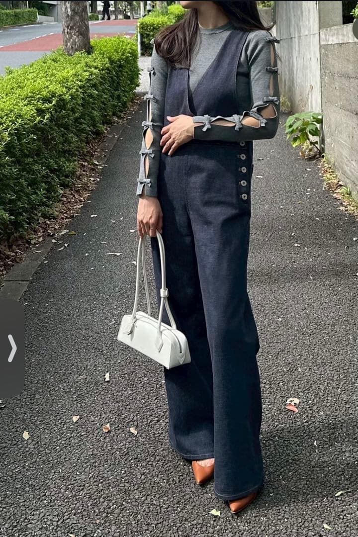 Cygne デニムサロペットsand