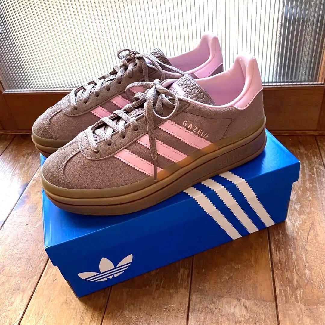 とんすけ様　adidas GAZELLE BOLD W 5 ブラウン/ピンク