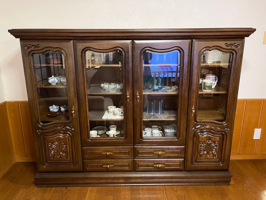 クラシック 木製サイドボード 北海道 工芸品