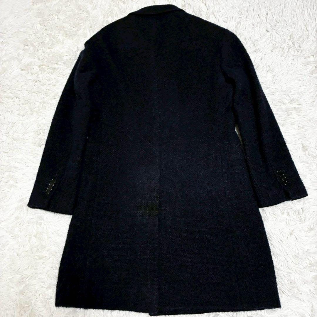 美品/L⭐️タリアトーレ Brilla コート　ダブル　ツイード　日本製　ネイビー