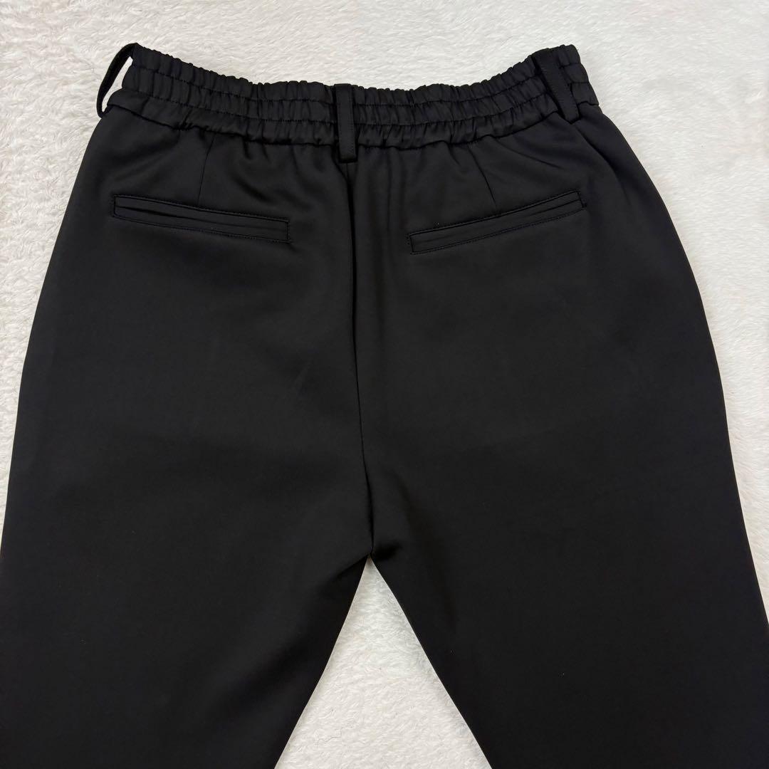 カンビオ リラックスポンチ ノーカラージャケット 上下 セットアップ 黒 M