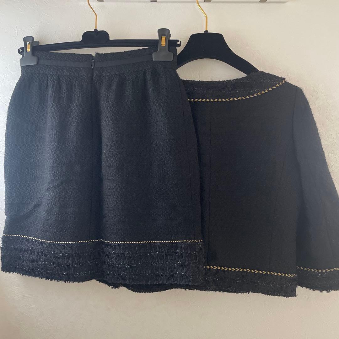 定価5万以上　グレースコンチネンタル　スカートスーツ　セットアップ　ノーカラー