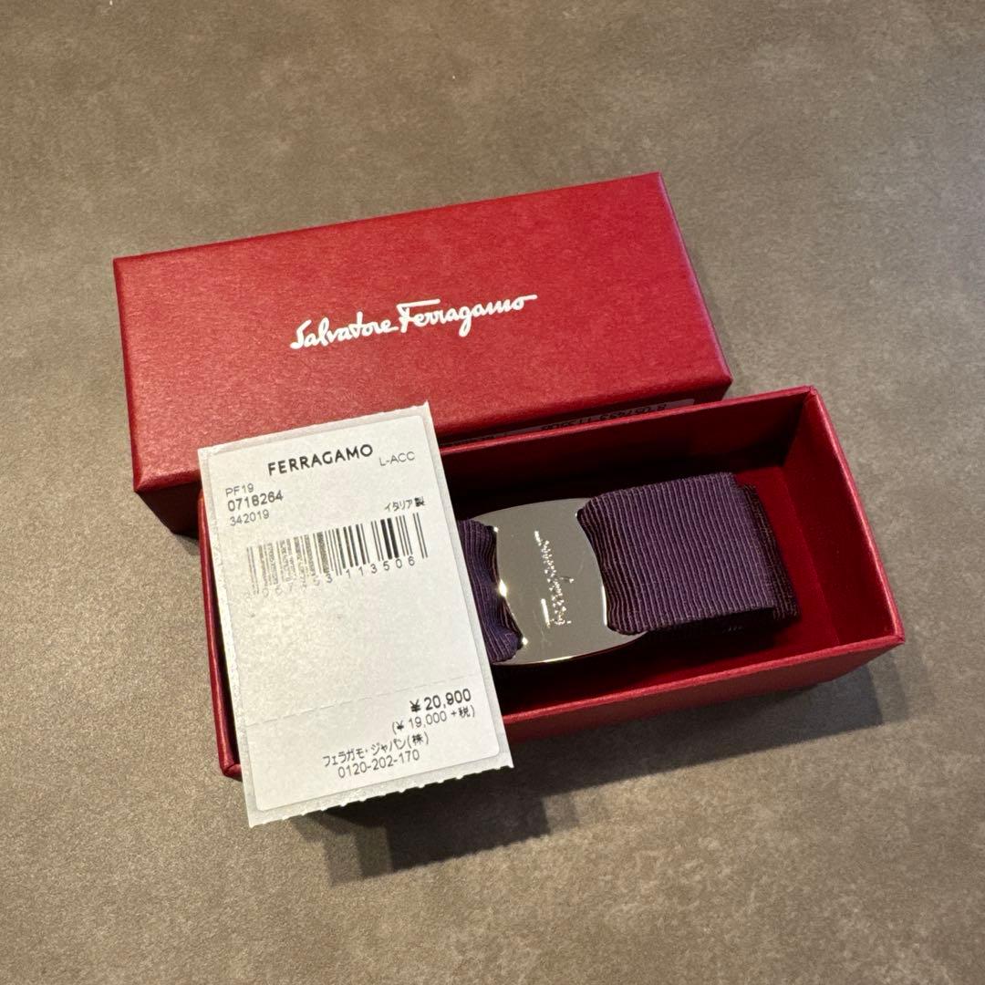 【未使用】フェラガモ Salvatore Ferragamo バレッタ ボルドー