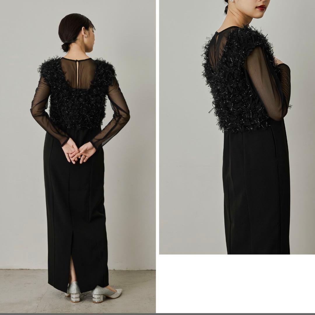 niana フリンジグリッターベストセットドレス