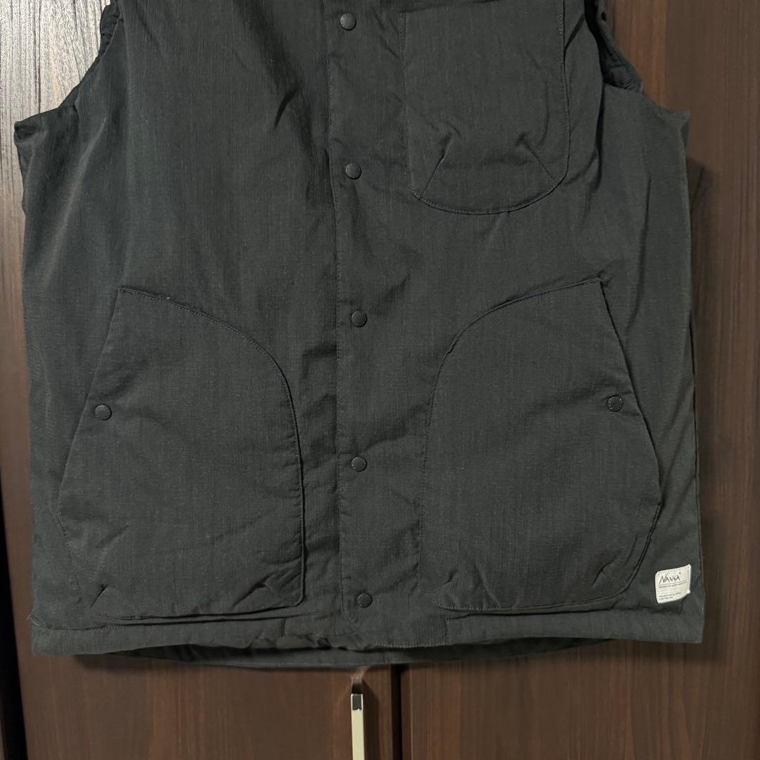 美品　NANGAナンガ　タキビリップストップ インナーダウンベスト