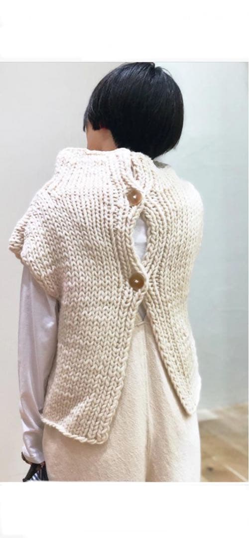 tumugu: ツムグ　ロービングローゲージハンドニット2wayベスト