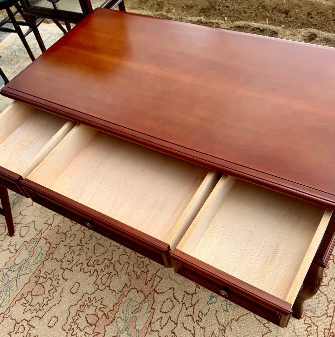 IDC大塚家具 KENT 両袖デスク 東海家具 西洋クラシック　書斎机