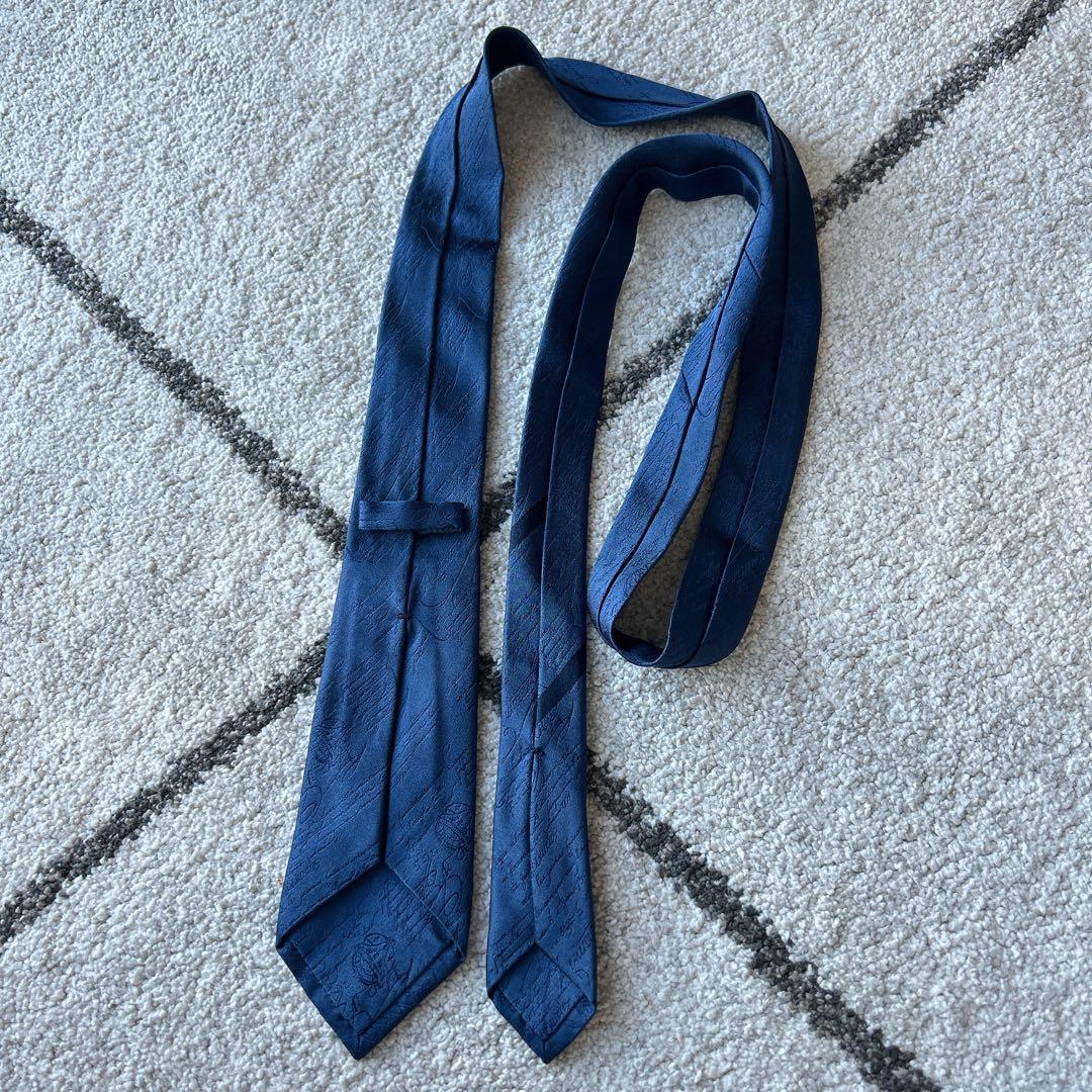 Berluti ベルルッティ　カリグラフィ　メンズネクタイネイビー　シルク100