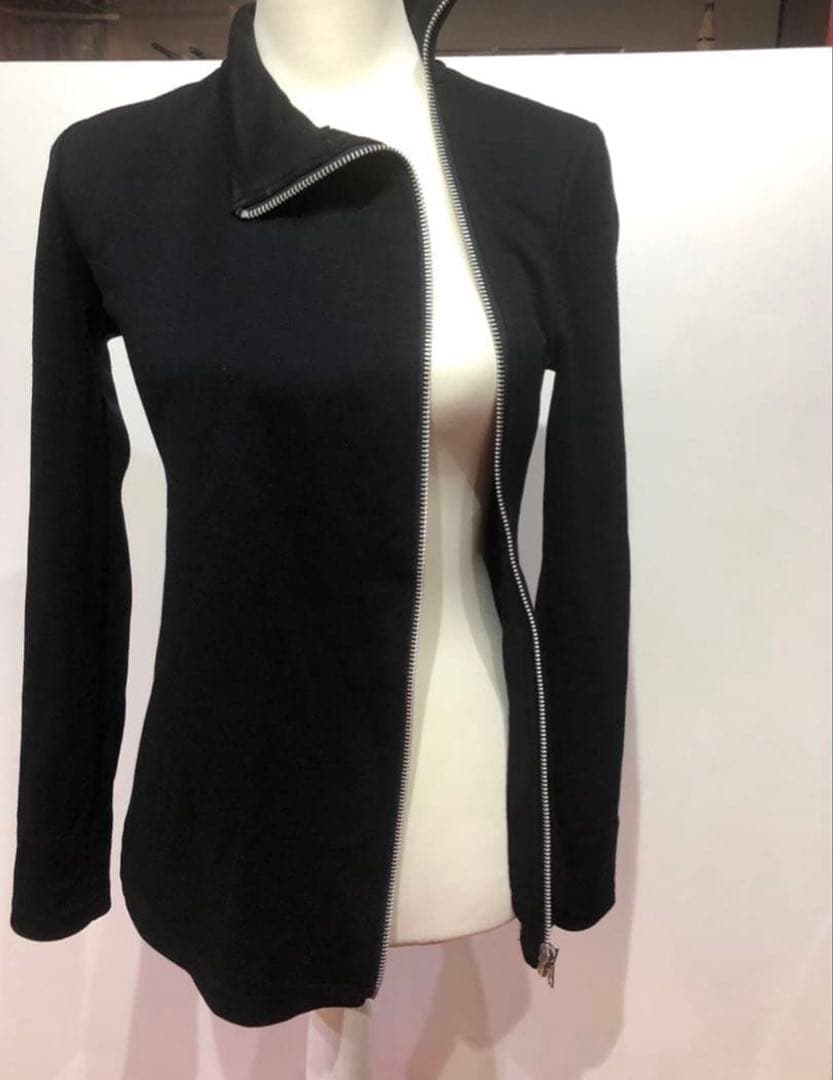 JeanPaulGaultier ブラック ハイネック ジッパー付き トップス