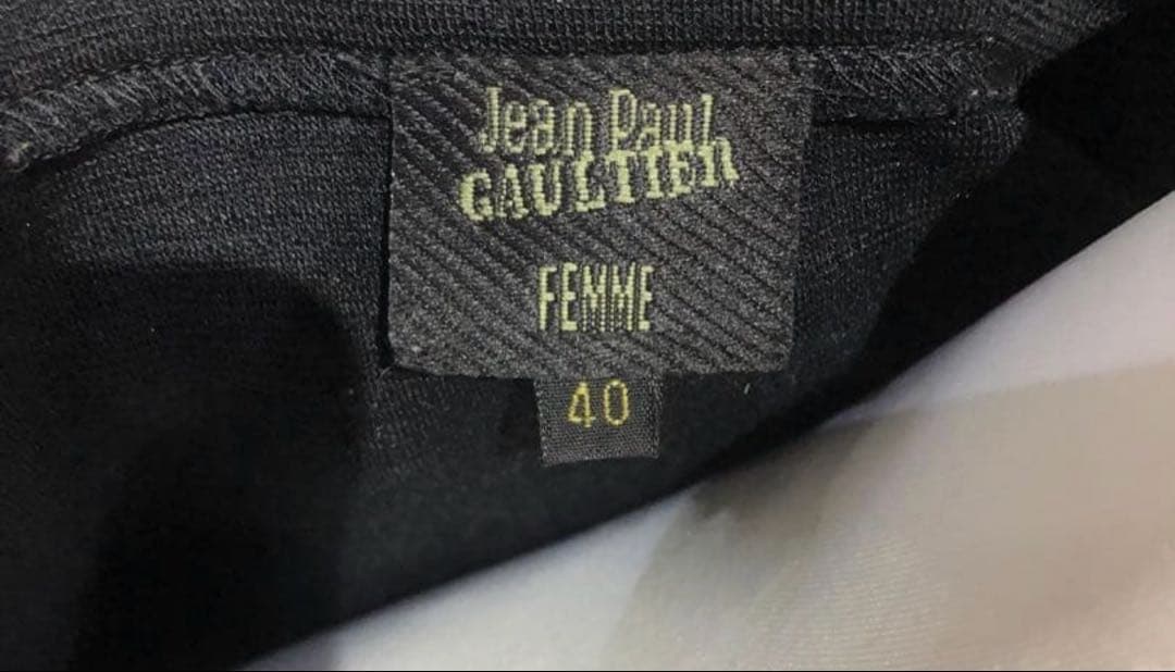 JeanPaulGaultier ブラック ハイネック ジッパー付き トップス