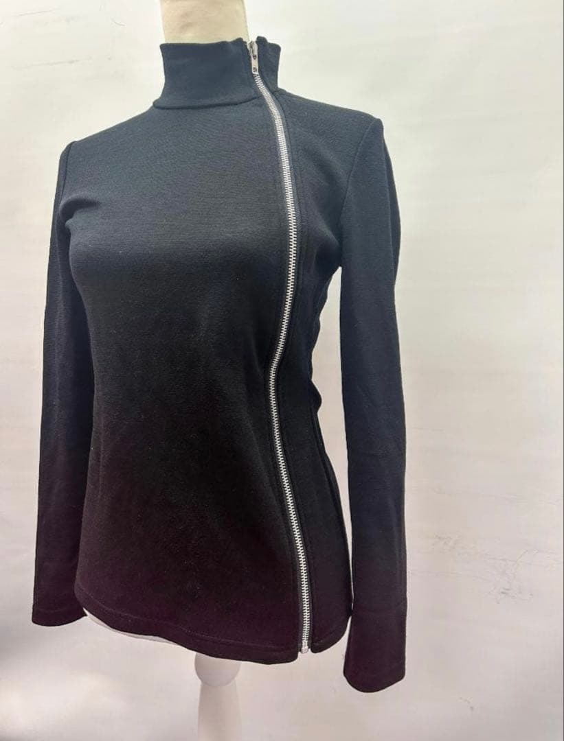 JeanPaulGaultier ブラック ハイネック ジッパー付き トップス