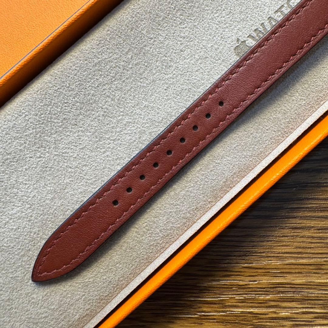 2370 Apple Watch エルメス　ルージュ　ドゥブルトゥール　二重