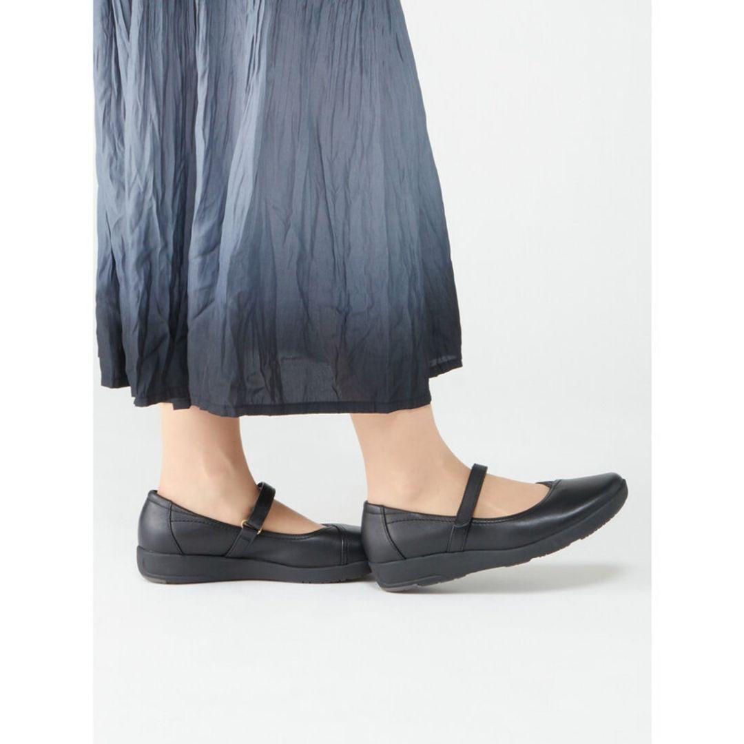 ペダラ 23.0 幅広黒パンプス 3E ASICS pedala アシックス