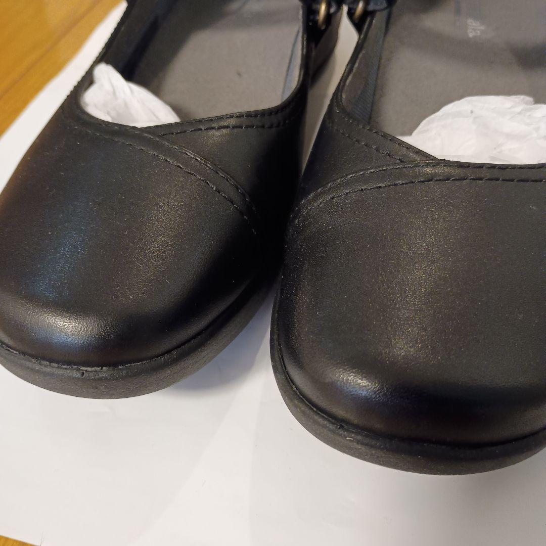 ペダラ 23.0 幅広黒パンプス 3E ASICS pedala アシックス