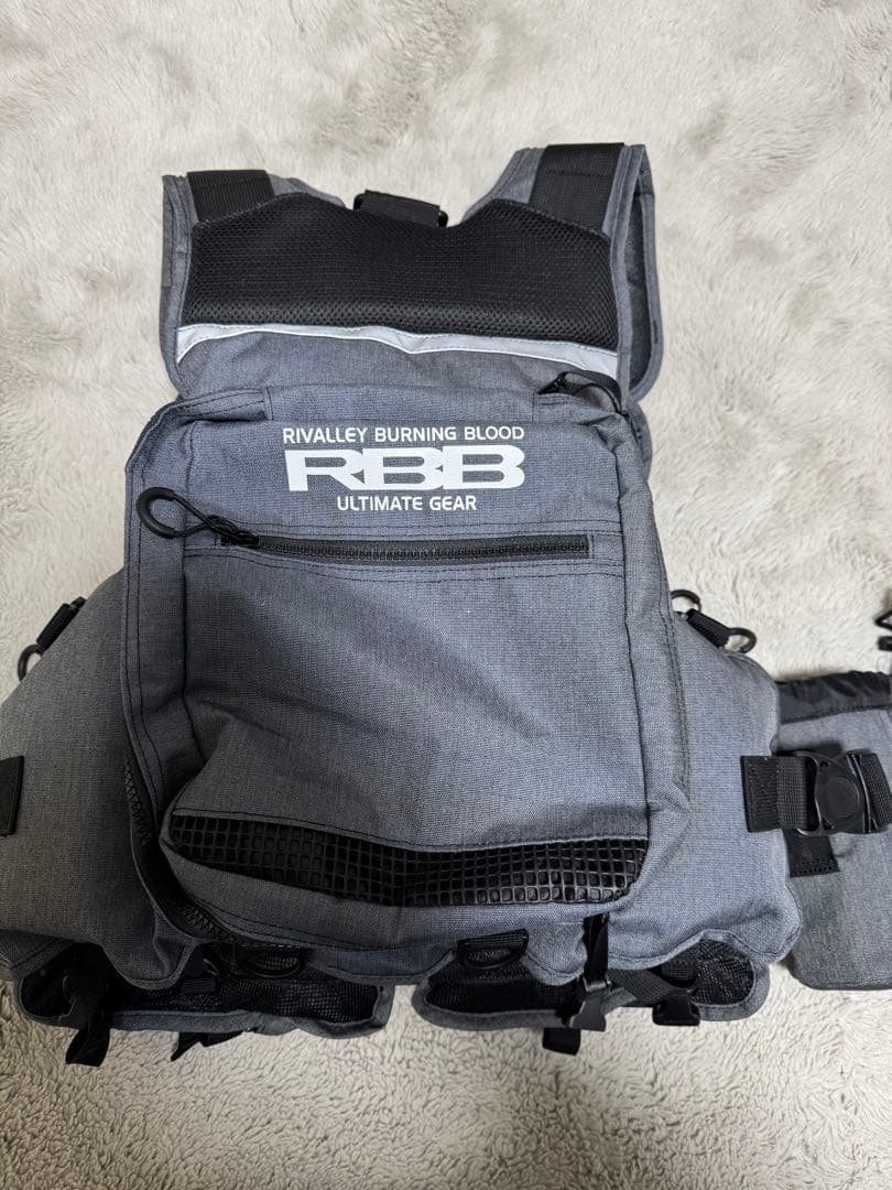 【美品】RBB タイドゲームベスト グレーデニム 7637