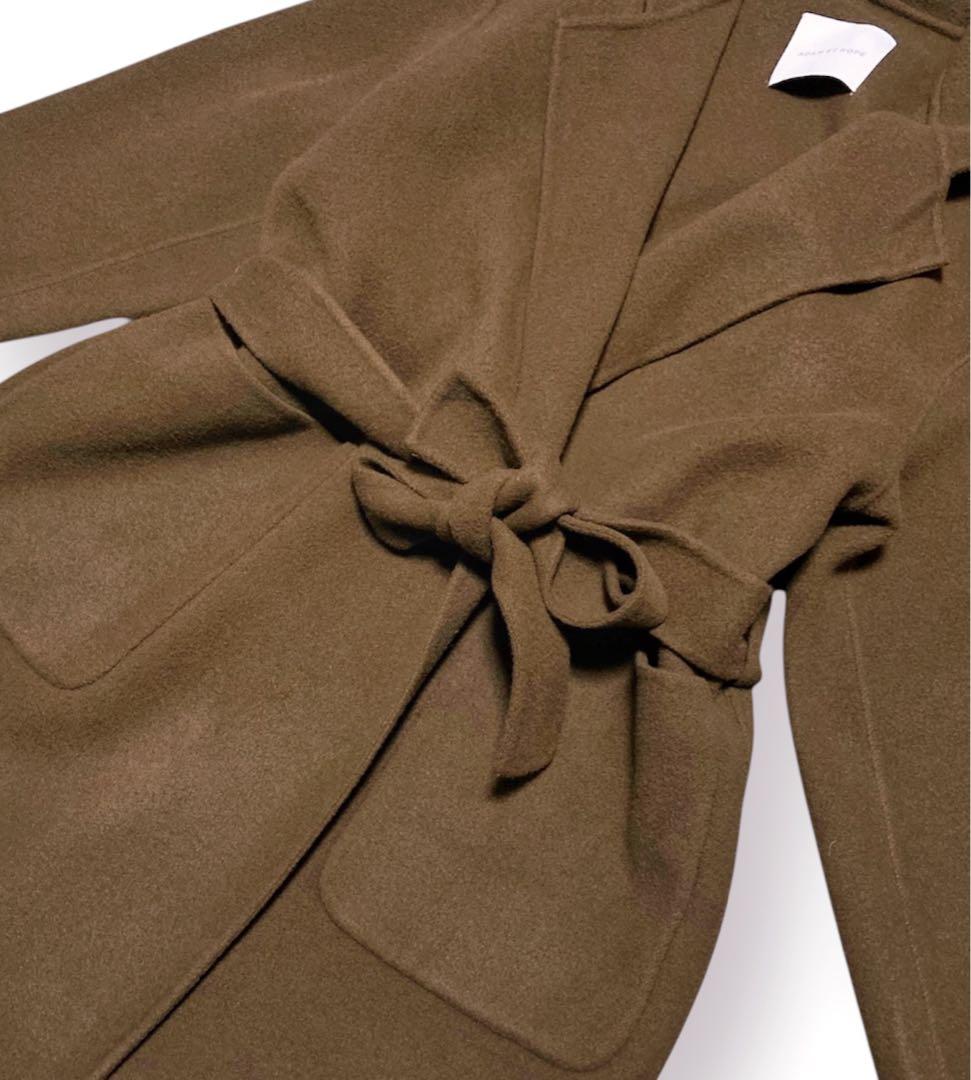 ADAM ET ROPÉ アダムエロぺ リバーコート ロング カシミア ブレンド