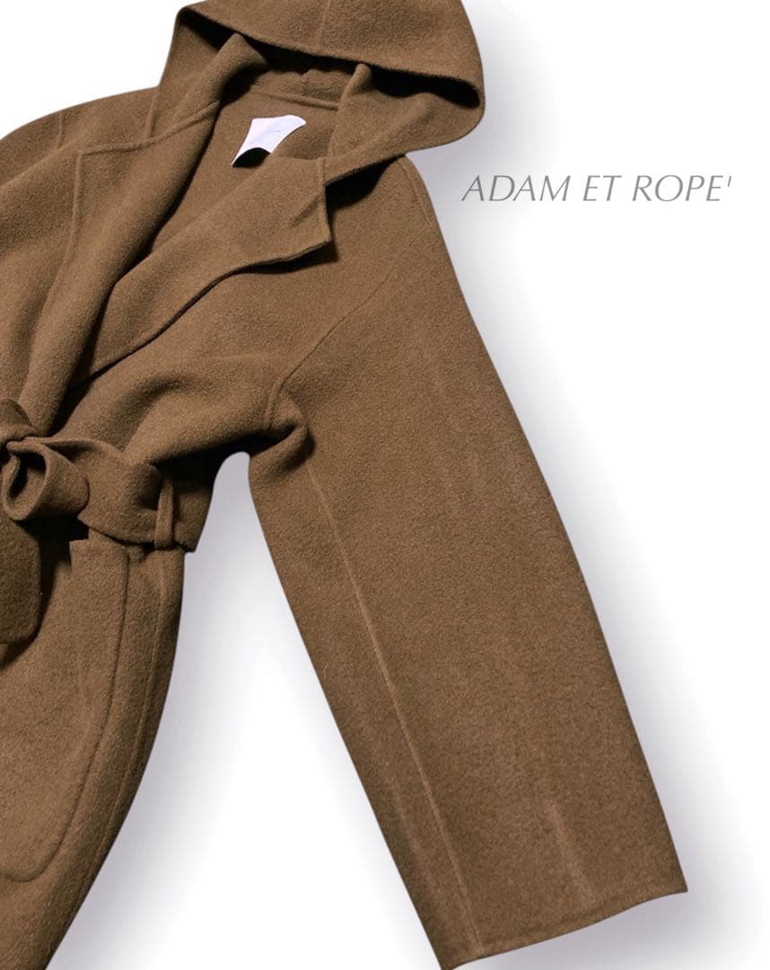 ADAM ET ROPÉ アダムエロぺ リバーコート ロング カシミア ブレンド