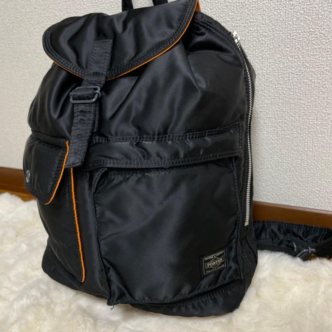 極美品　PORTER ポーター タンカー リュック 黒 ブラック ナイロン