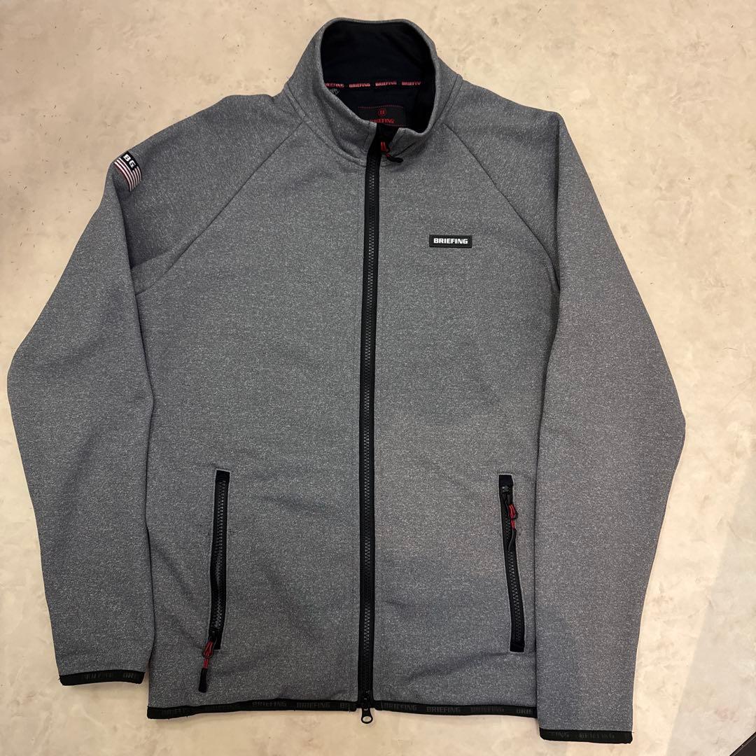 BRIEFING 中フリースジャケット グレーMサイズ