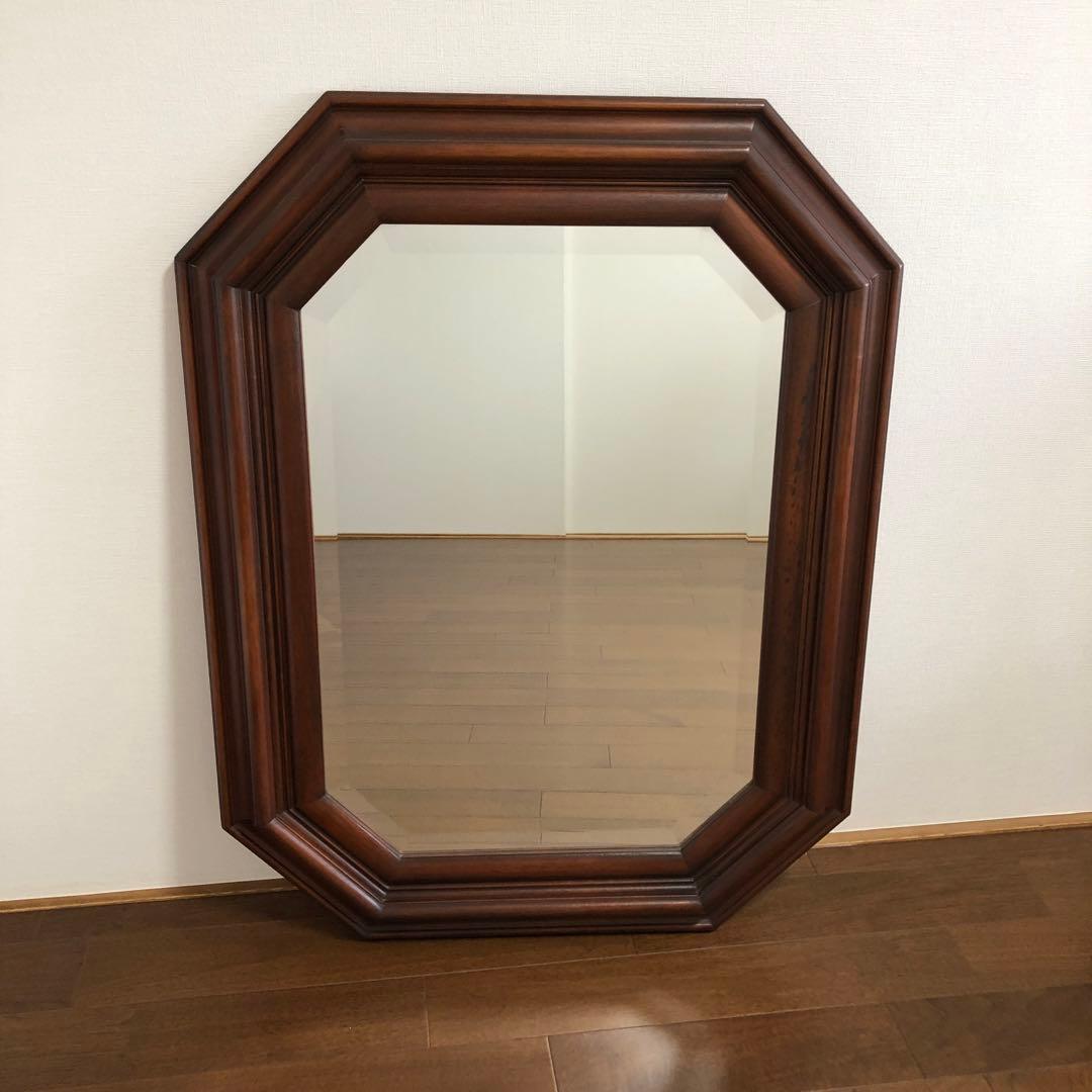 アンティーク 壁掛け鏡 イタリア製 八卦鏡 ウォールミラー