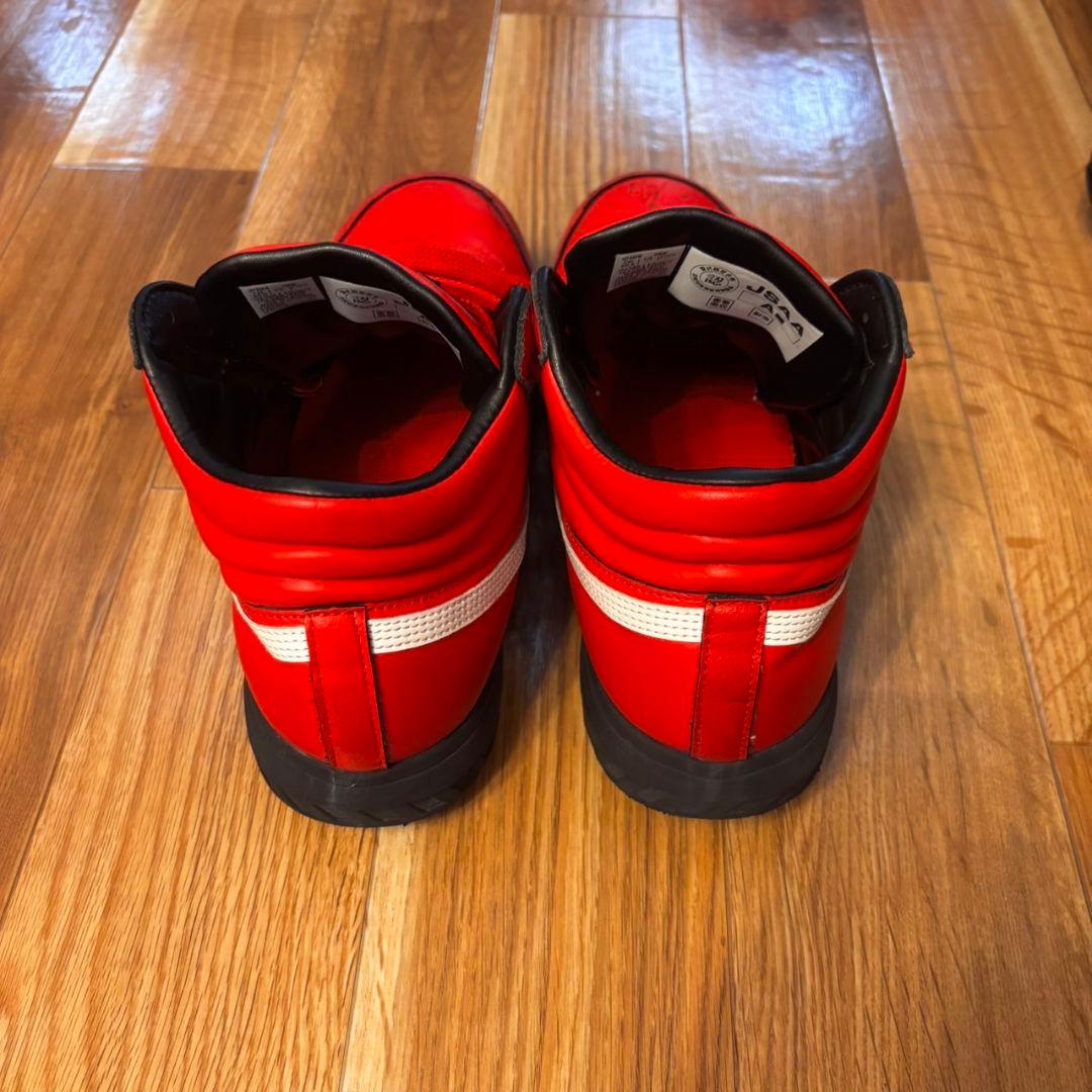 【中古状態良】アシックス 安全靴 ウィンジョブ CP701 レッド×ホワイト