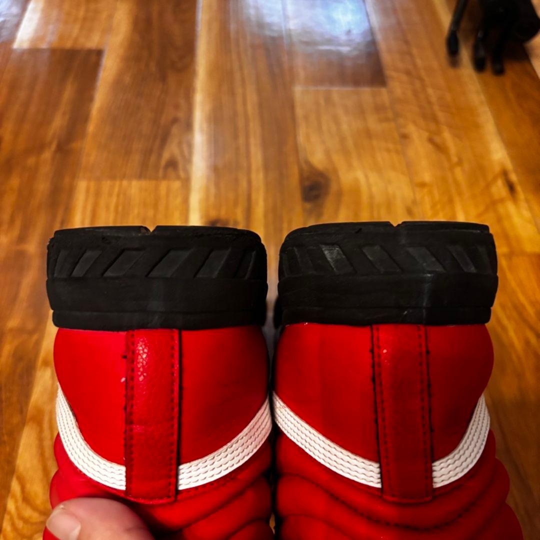 【中古状態良】アシックス 安全靴 ウィンジョブ CP701 レッド×ホワイト