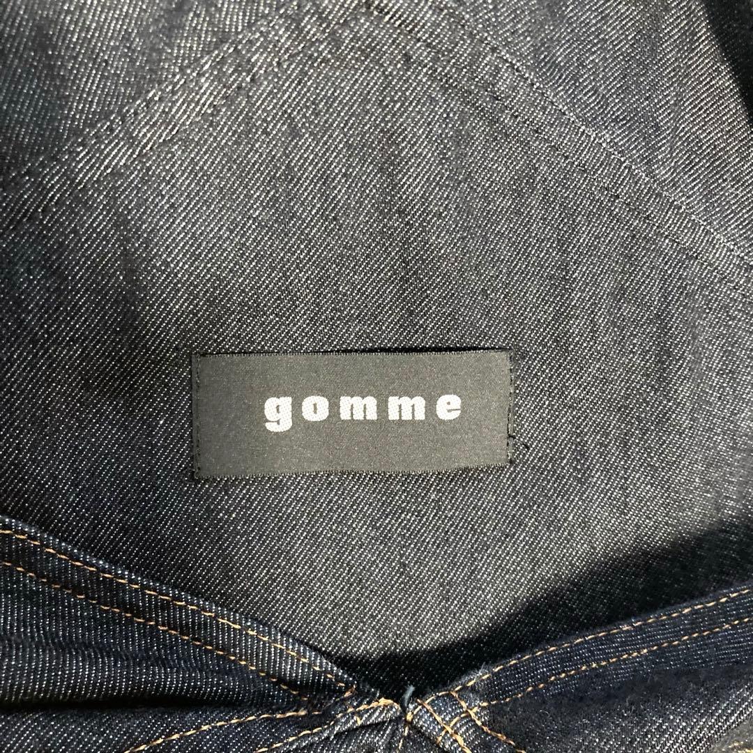 gomme ゴム　サロペット　オールインワン　ネイビー