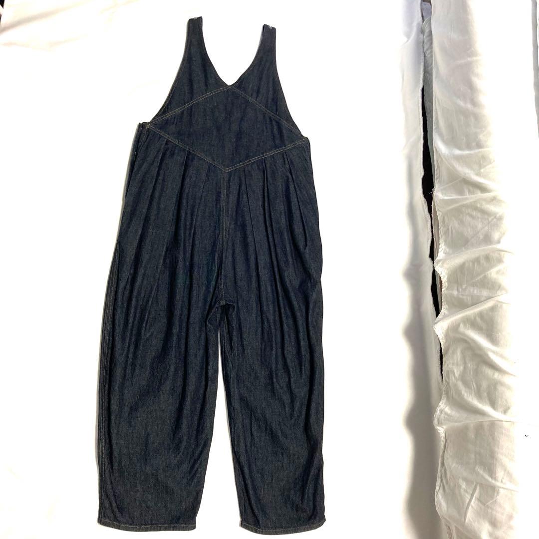 gomme ゴム　サロペット　オールインワン　ネイビー