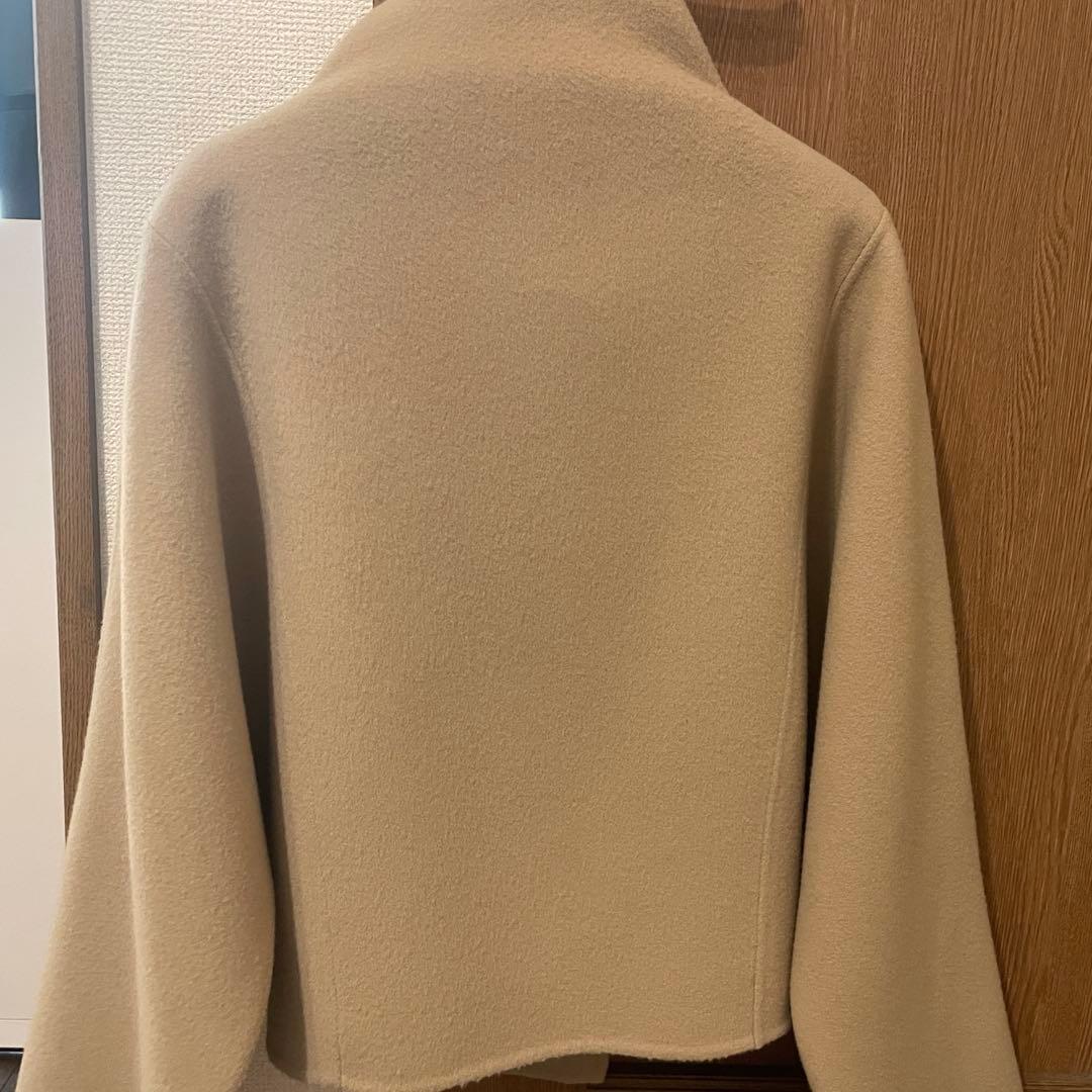 anuans スタンドネックリバーショートコート