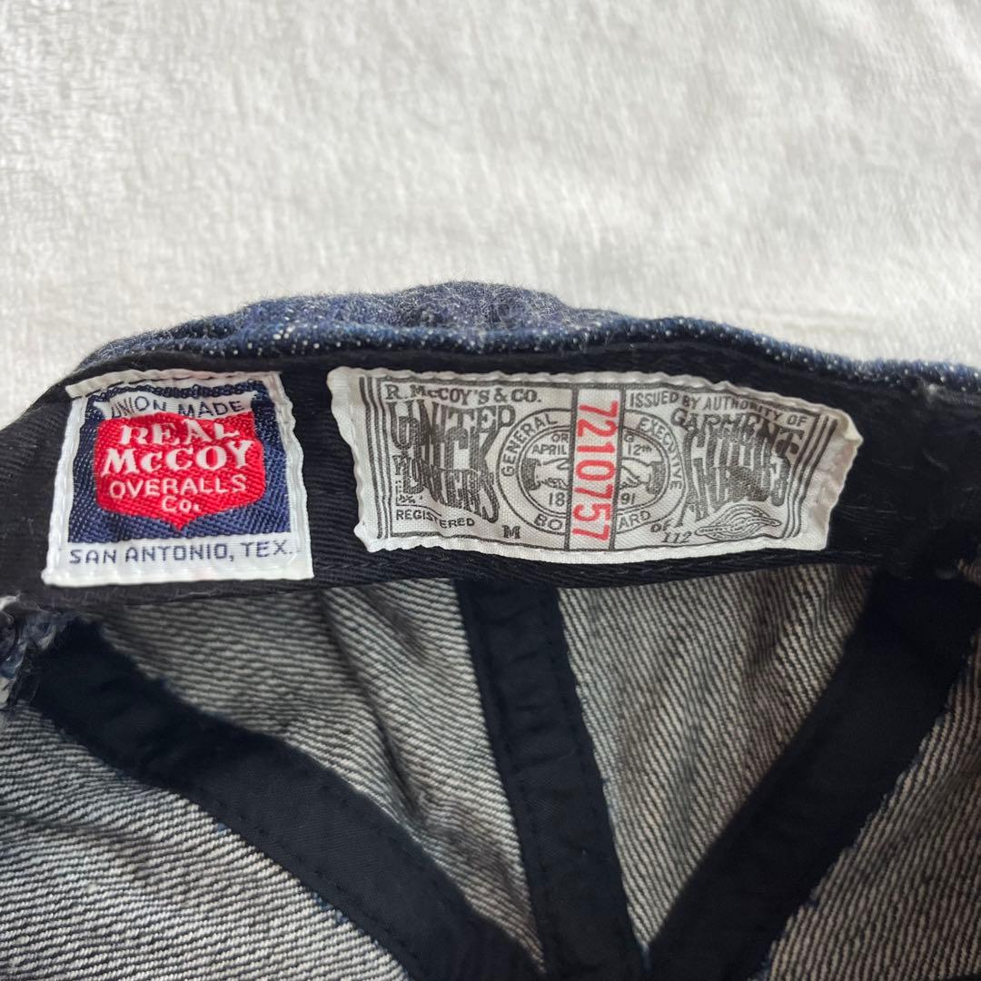 THE REAL McCOY'S デニムキャップ 帽子 キャスケット ハンチング