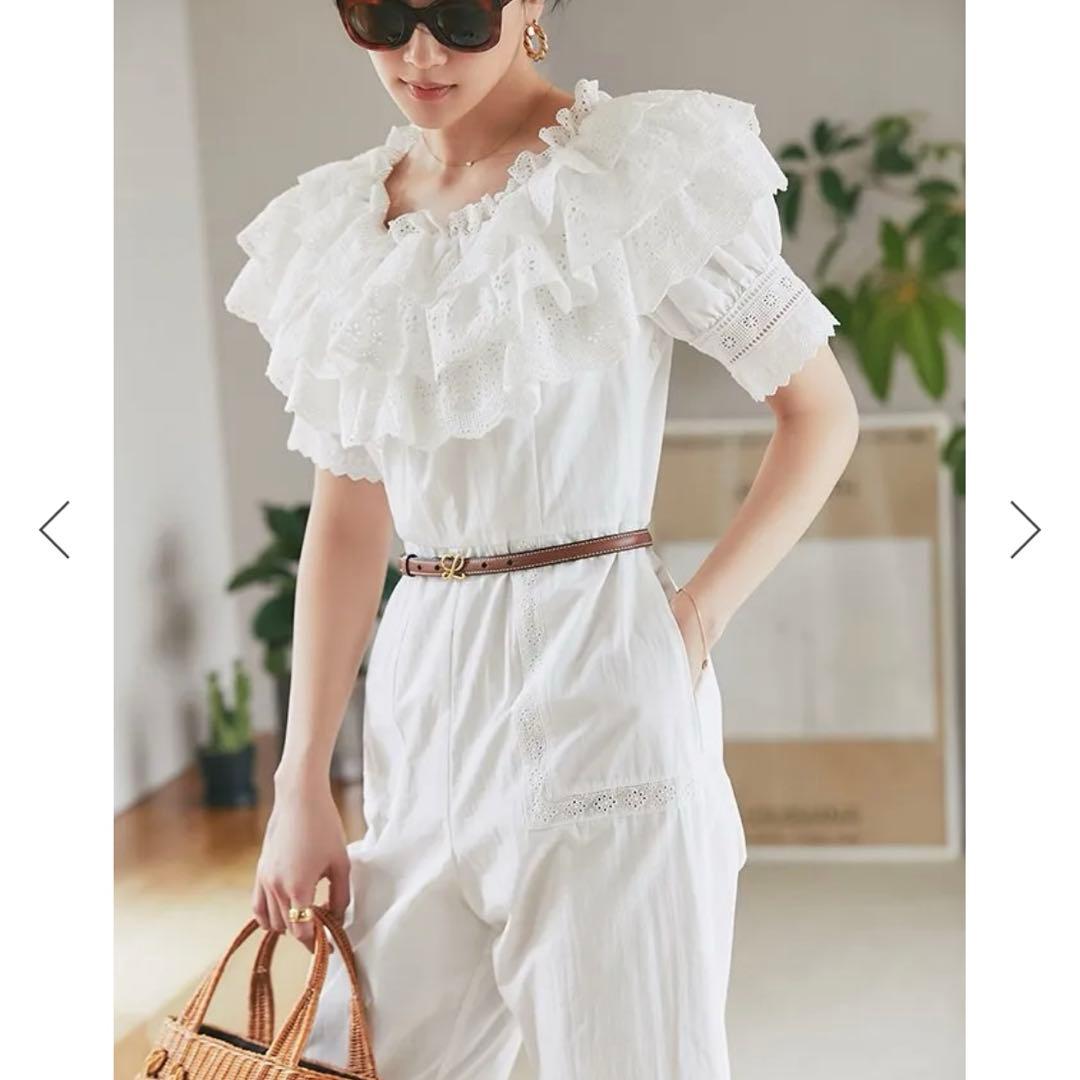 seventen bymihokawahito コットン レース オールインワン