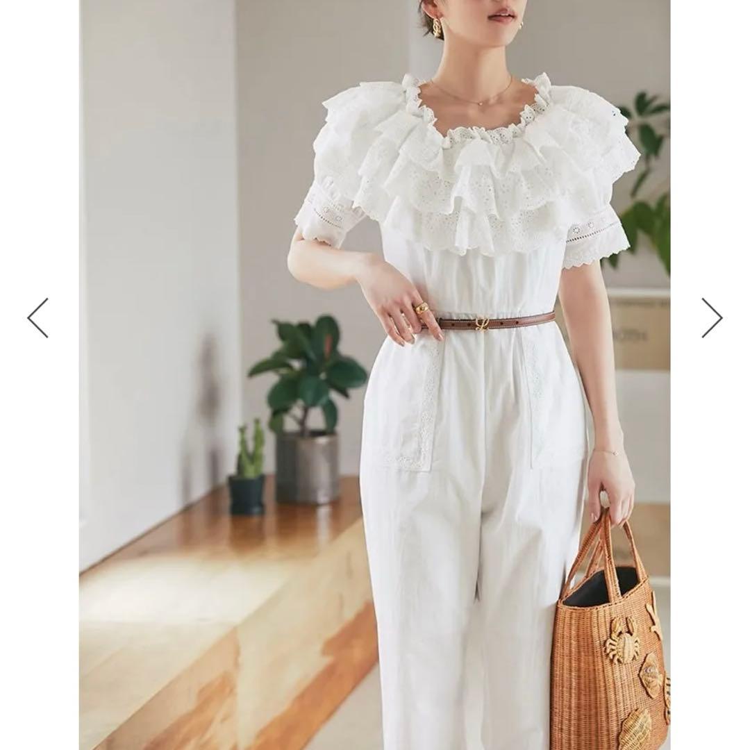 seventen bymihokawahito コットン レース オールインワン