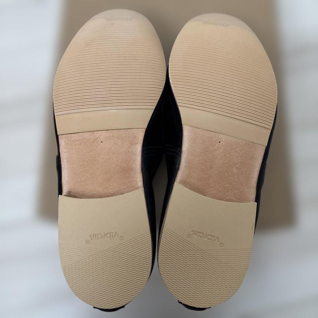 E. Porselli 黒 バレエシューズ