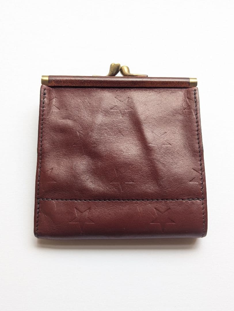 イルビゾンテ【限定モデル】ボルドー×ヌメ エンボスドコレクション 希少 がま口