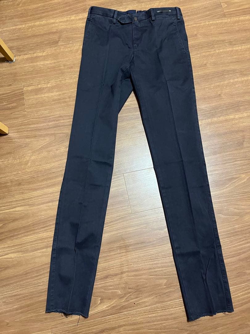 【新品未使用】PT01 ネイビースラックス　サイズ48 裾上無し 定価3.4万