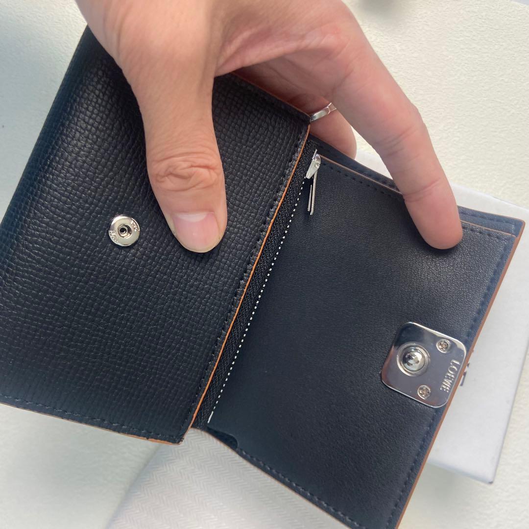 LOEWE 三つ折り財布 ブラック 本革牛革 専用箱・専用袋付き