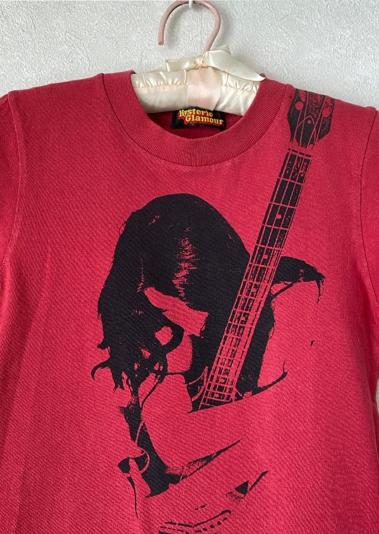 HYSTERIC GLAMOUR ヒステリックグラマー ギターガールTシャツ赤