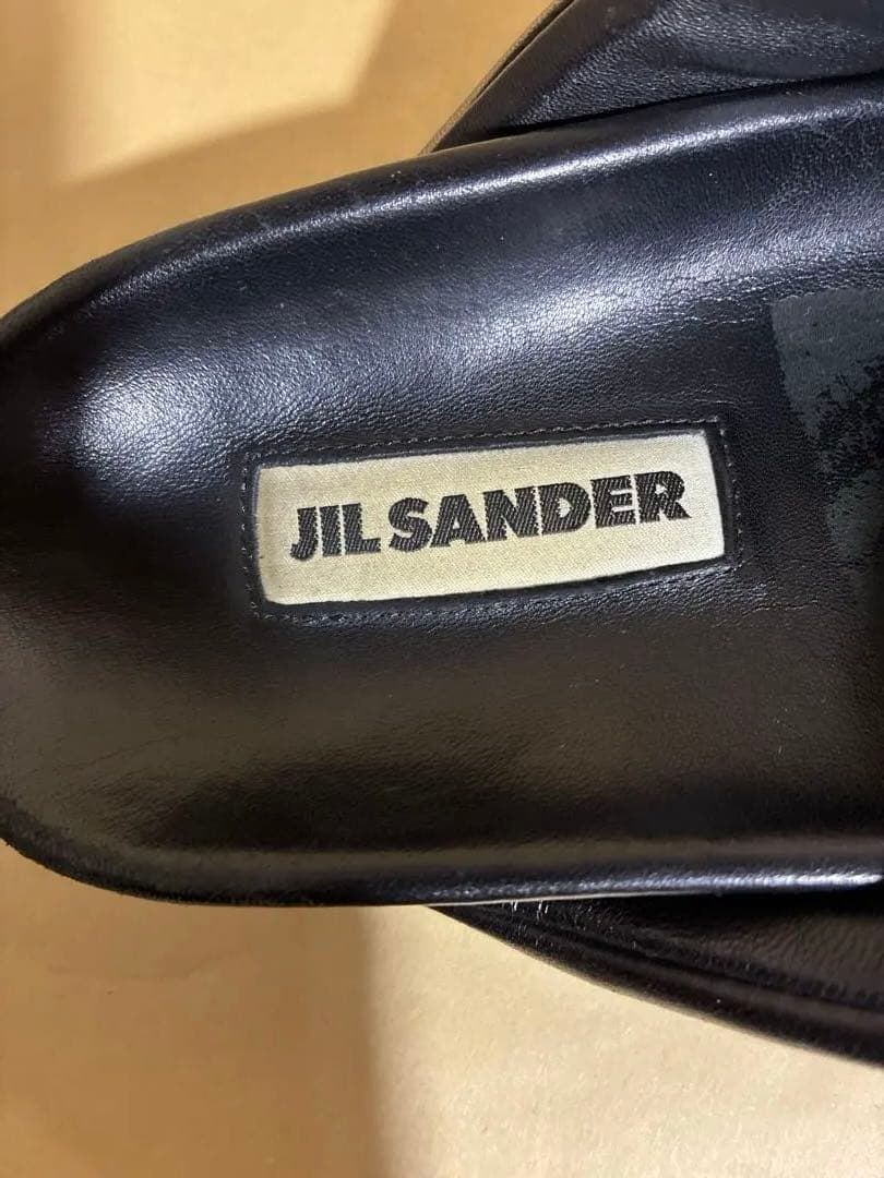 JIL SANDER クロスレザーベルトサンダル 41 Black メンズ