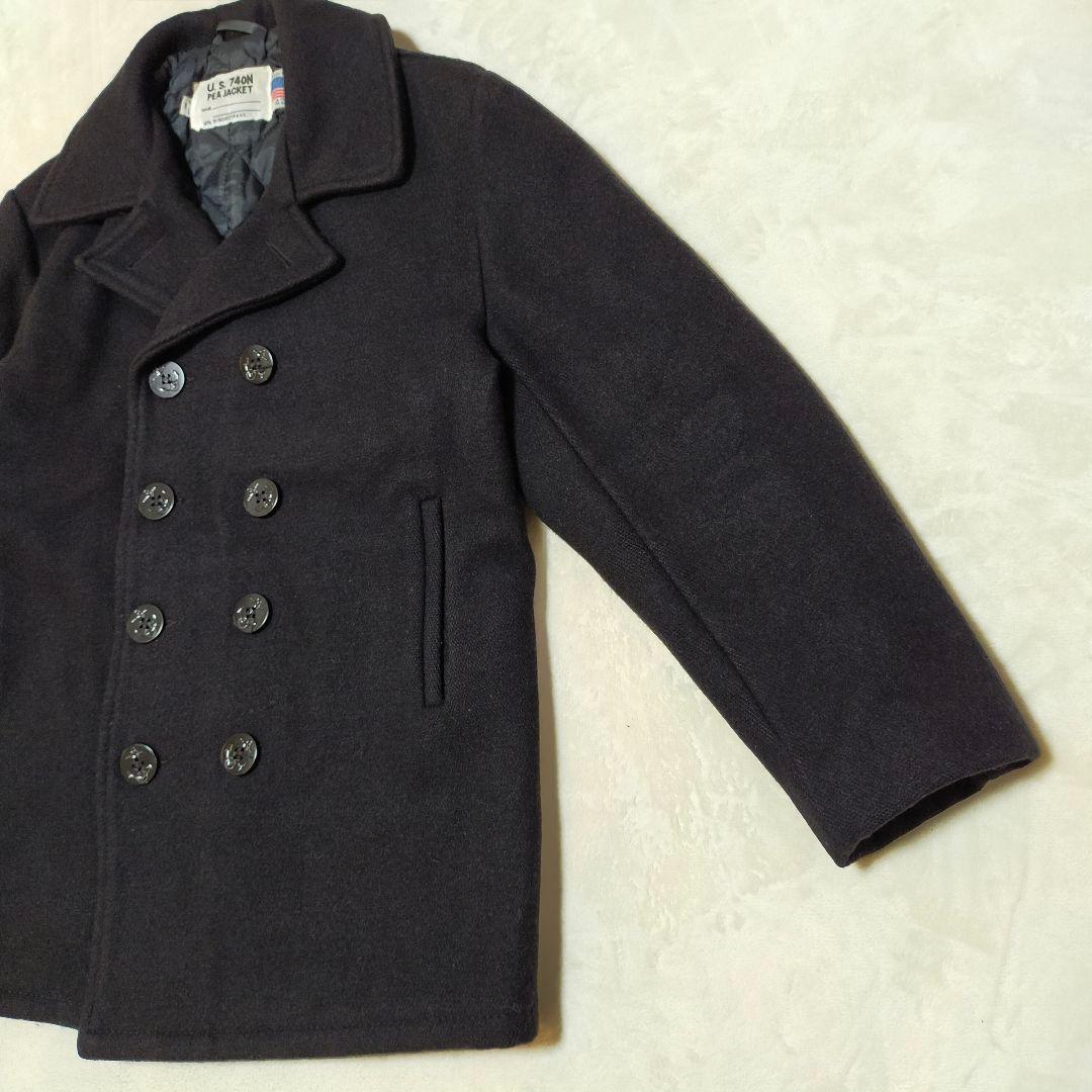 90S　USA製　SCHOTT　740N　42サイズ　ピーコート　ブラック