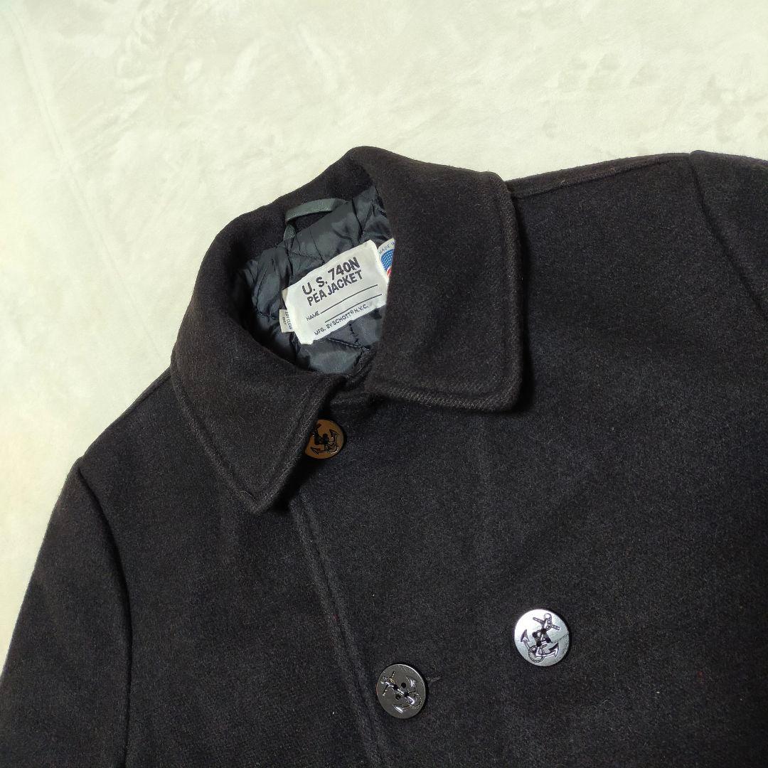90S　USA製　SCHOTT　740N　42サイズ　ピーコート　ブラック