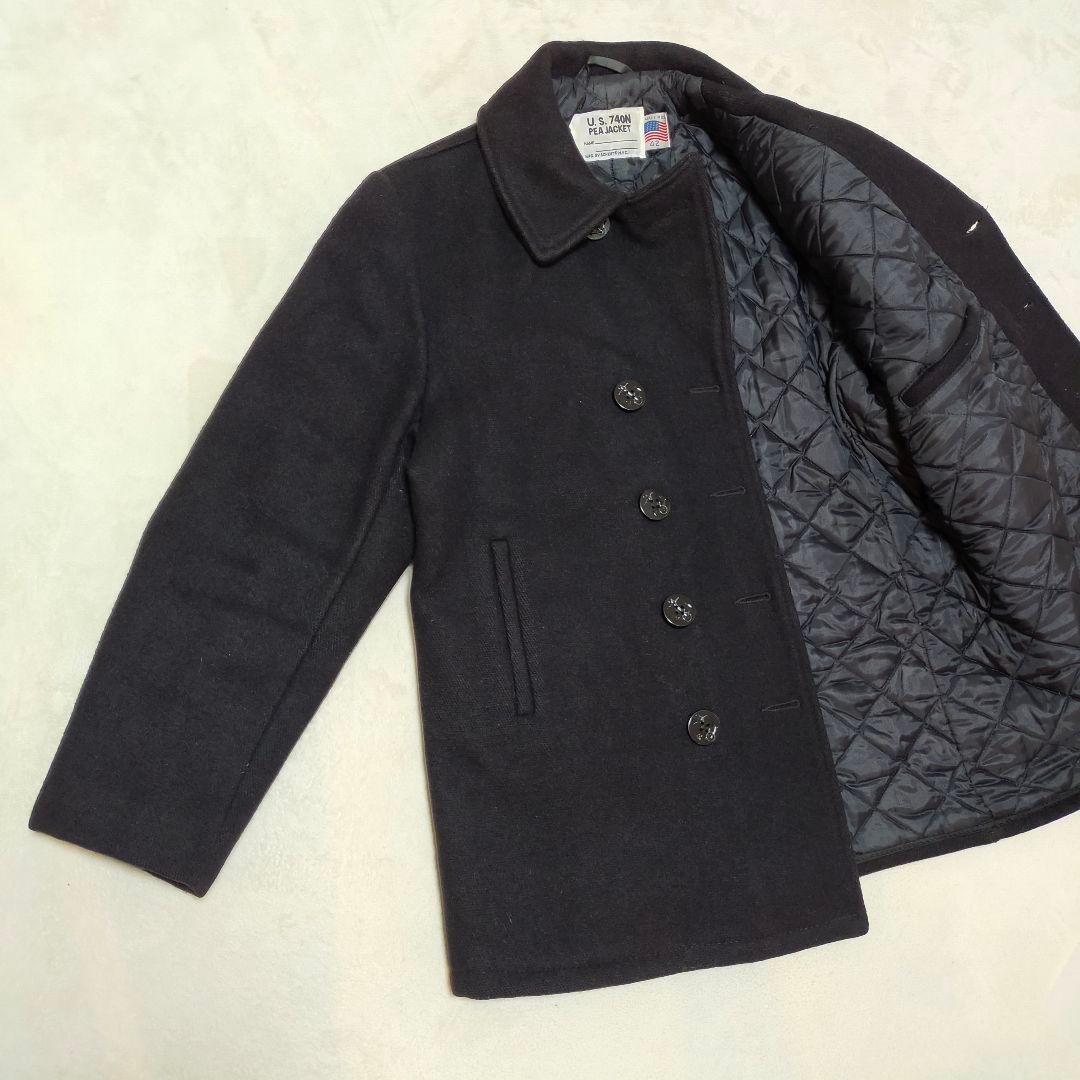 90S　USA製　SCHOTT　740N　42サイズ　ピーコート　ブラック