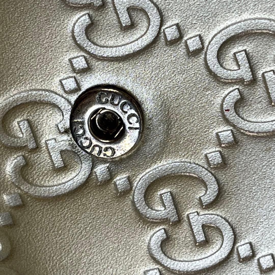 美品　GUCCI シマ　レザー　コンチネンタルウォレット　長財布　ゴールド