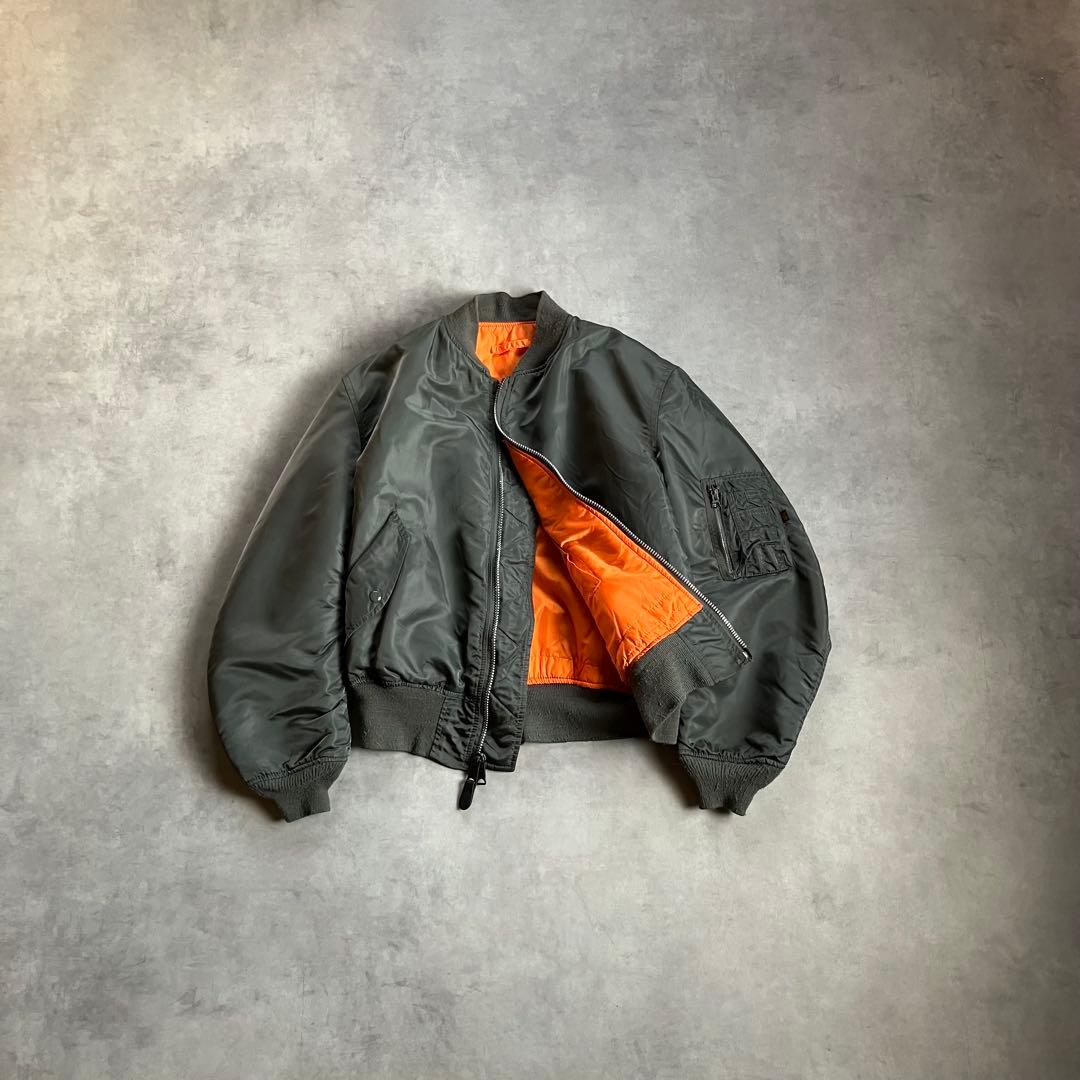 90s alpha MA-1 短丈 フライト ボンバー ジャケット y2k xl
