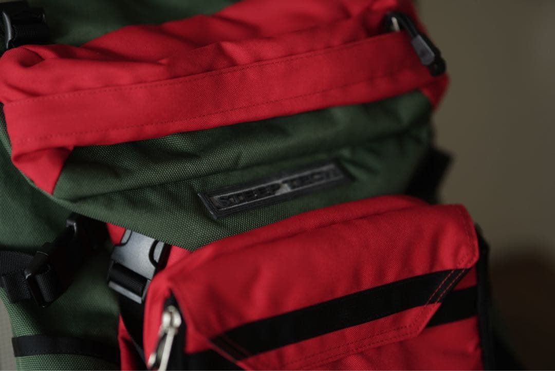 美品 シュプリーム ザノースフェイス スティープ テック バックパック 緑 赤